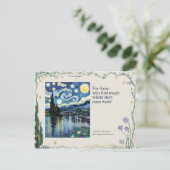 Van Goghs Sterrennacht Rhone Art Inspired Briefkaart (Staand voorkant)