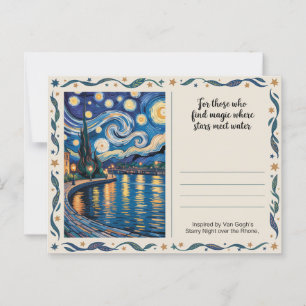 Van Goghs Sterrennacht Rhone Art Inspired Briefkaart