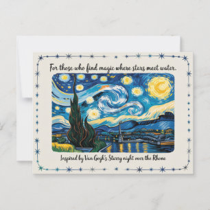 Van Goghs Sterrennacht Rhone Art Inspired Briefkaart
