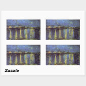 Van Gogh's Sterrennacht schilderen Rechthoekige Sticker (Vel)