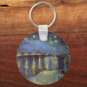 Van Gogh's Sterrennacht schilderen Sleutelhanger (Voorkant)