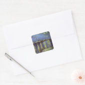 Van Gogh's Sterrennacht schilderen Vierkante Sticker (Envelop)