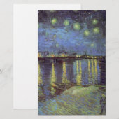 Van Gogh's sterrennacht-schilderij Briefpapier (Voorkant / Achterkant)