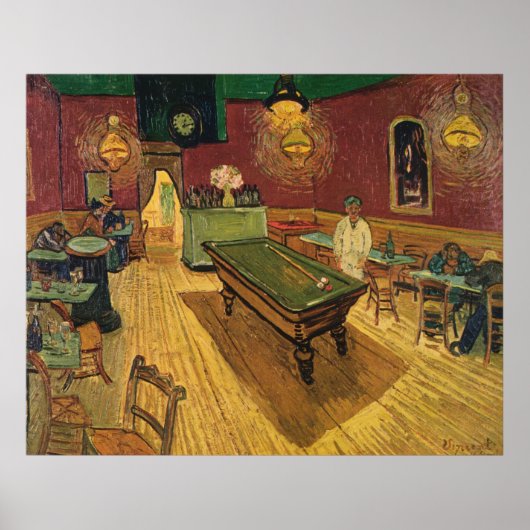 Van Gogh's The Night Café (Le Café de nuit) 1888 Poster (Voorkant)