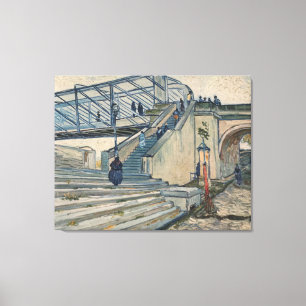 Van Gogh's The Trinquetaille Bridge, Arles (1888) Canvas Afdruk