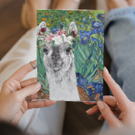 Van Gogh's Wenskaart en Fancy Llama
