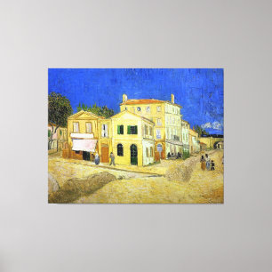 van Gogh's Yellow Huis (het huis van Vincent in Canvas Afdruk