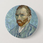 Van Gogh's zelfportret Ronde Button 7,6 Cm (Voorkant)