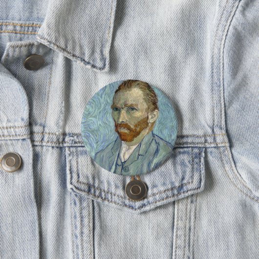 Van Gogh's zelfportret Ronde Button 7,6 Cm (In situ)