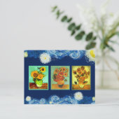 Van Gogh's Zonnebloem Serie Ansichtkaart Briefkaart (Staand voorkant)