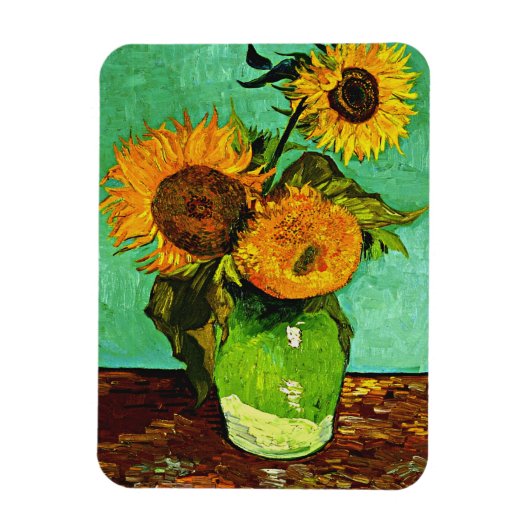 Van Gogh's zonnebloemen (3) Magneet (Verticaal)