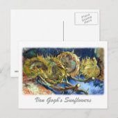 Van Gogh's zonnebloemen Briefkaart (Voorkant / Achterkant)