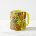Van Gogh's zonnebloemen  Fine Art Mok<br><div class="desc">Van Gogh's Art Work - Vase of Fourteen Sunflower staat op deze mok. Wat een slim en vrolijk arty cadeau voor haar! **Bekijk verwante producten met dit ontwerp in onze winkel en ontdek verbluffende opties met dit prachtige afbeelding: https://www.zazzle.com/collections/arty_gifts_for_the_van_gogh_fan_in_your_life-119079521028472120?rf=238919973384052768</div>