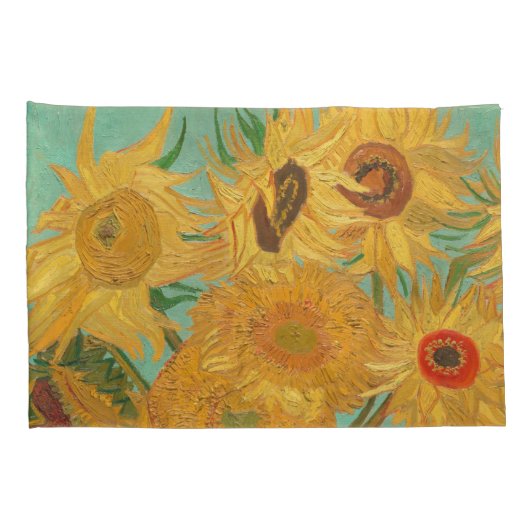 Van Gogh's zonnebloemen Kussensloop (Achterkant-Rechts)