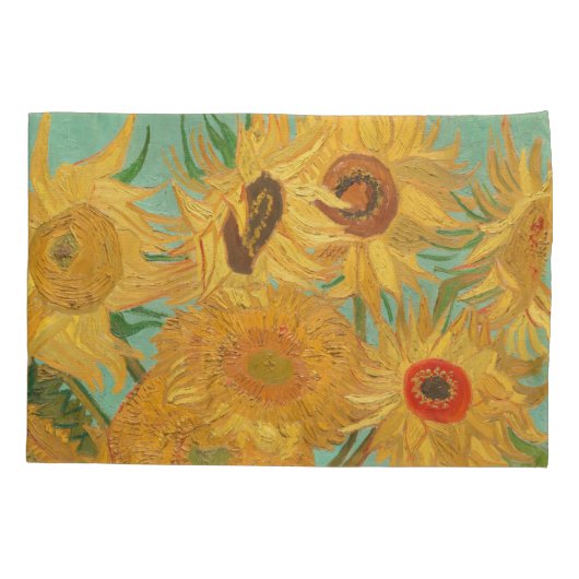 Van Gogh's zonnebloemen Kussensloop (Achterkant-Links)