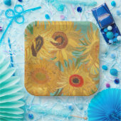 Van Gogh's zonnebloemen Papieren Bordje (Feest)