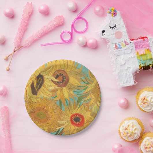 Van Gogh's zonnebloemen Papieren Bordje (Feest)