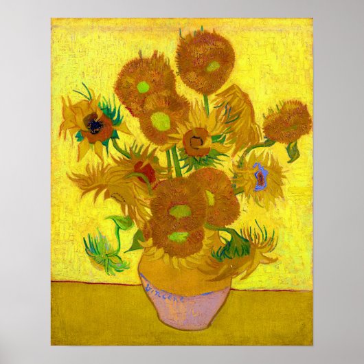 Van Gogh's zonnebloemen Poster (Voorkant)