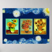Van Gogh's zonnebloemen Poster (Voorkant)