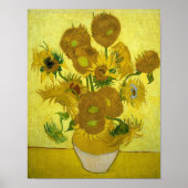 Van Gogh's zonnebloemen Poster (Voorkant)