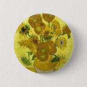 Van Gogh's zonnebloemen Ronde Button 5,7 Cm (Voorkant)