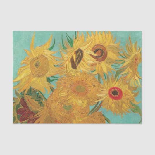 Van Gogh's zonnebloemen Tissuepapier (Voorkant)