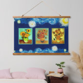 Van Gogh's zonnebloemserie Hangend Wandkleed (Slaapkamer)