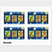 Van Gogh's zonnebloemserie Rechthoekige Sticker (Vel)