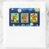 Van Gogh's zonnebloemserie Rechthoekige Sticker (Tas)