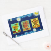 Van Gogh's zonnebloemserie Rechthoekige Sticker (Envelop)