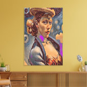 Van Goghs Zus, abstracte kunst Canvas Afdruk (Insitu (Woonkamer))