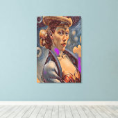 Van Goghs Zus, abstracte kunst Canvas Afdruk (Insitu (Houten vloer))