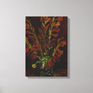 Van GoghVase met Red Gladioli Canvas Afdruk