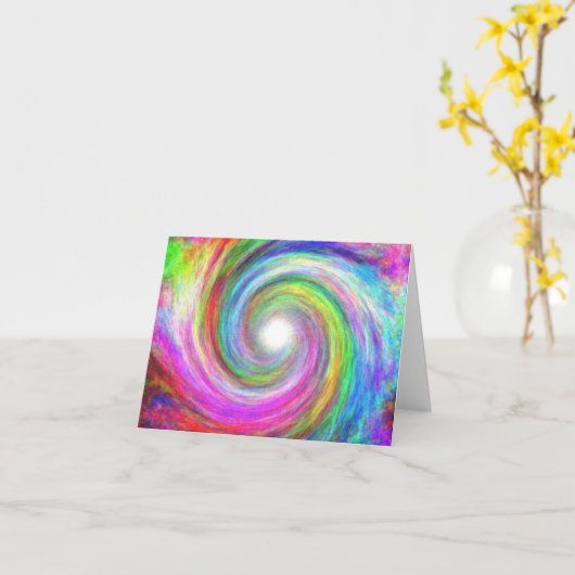 Van Goh-stijl Supernova Note Card Kaart (Gele Bloem)