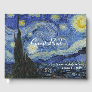 Van Gough Sterrennacht Wedding Guest Book Gastenboek