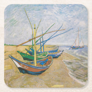 Van Gough Vist Onderzetters van Boats Paper