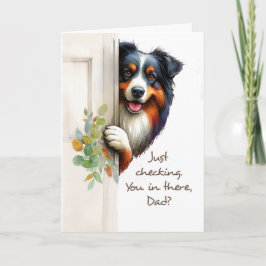 Van grappige honden Vaderdag gluur puppy Kaart