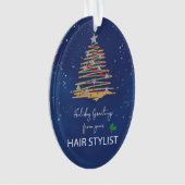 VAN Hair Stylist Kerstboom Aangepaste naam Ornament (voorkant)