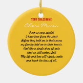 Van Haïti met liefdesadoptie Keramisch Ornament (Achterkant)