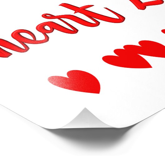 van hart tot hart foto afdruk (Hoek)