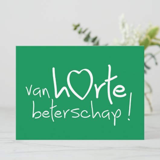 Van harte beterschap ! kaart (Staand voorkant)