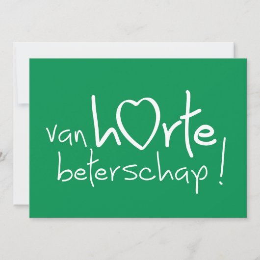 Van harte beterschap ! kaart (Voorkant)