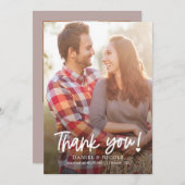 Van harte bewerkbare kleur bedankkaart (Voorkant / Achterkant)