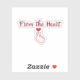 Van harte sticker | Handmade verpakkingslabel