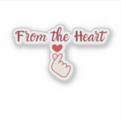 Van harte sticker | Handmade verpakkingslabel (Voorkant)