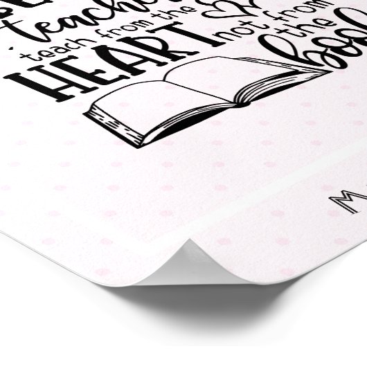 VAN HARTEN LEREN, NIET UIT EEN BOEK LERAREN Genoem Poster (Hoek)