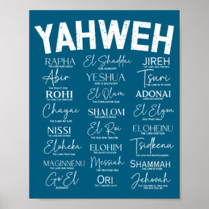 Van Hebreeuwse Namen God Hebreeuws Jezus Poster