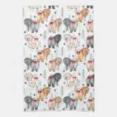 VAN HElE HEART 5 chow kleuren Theedoek (Verticaal)