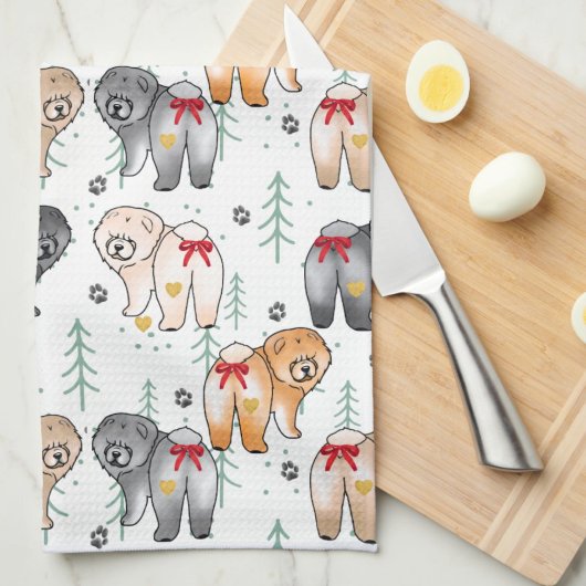 VAN HElE HEART 5 chow kleuren Theedoek