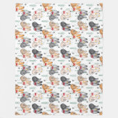 VAN HELE HEERTE 5 chow kleuren Fleece Deken (Voorkant)